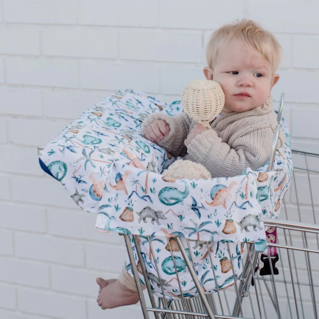 BAMBELLA DESIGNS UNIVERSAL PADDED TROLLEY LINER - WILD DINOSAURS