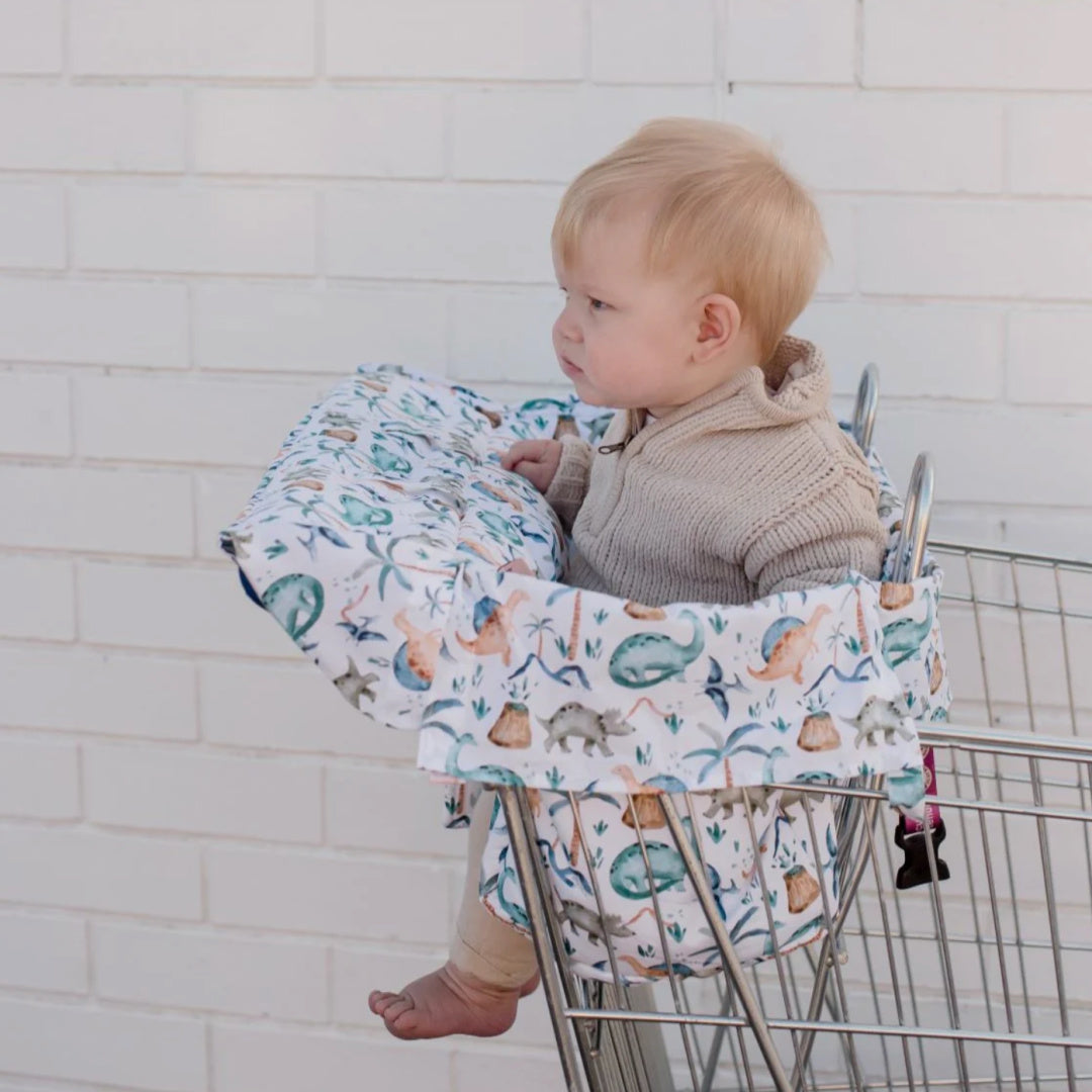 BAMBELLA DESIGNS UNIVERSAL PADDED TROLLEY LINER - WILD DINOSAURS