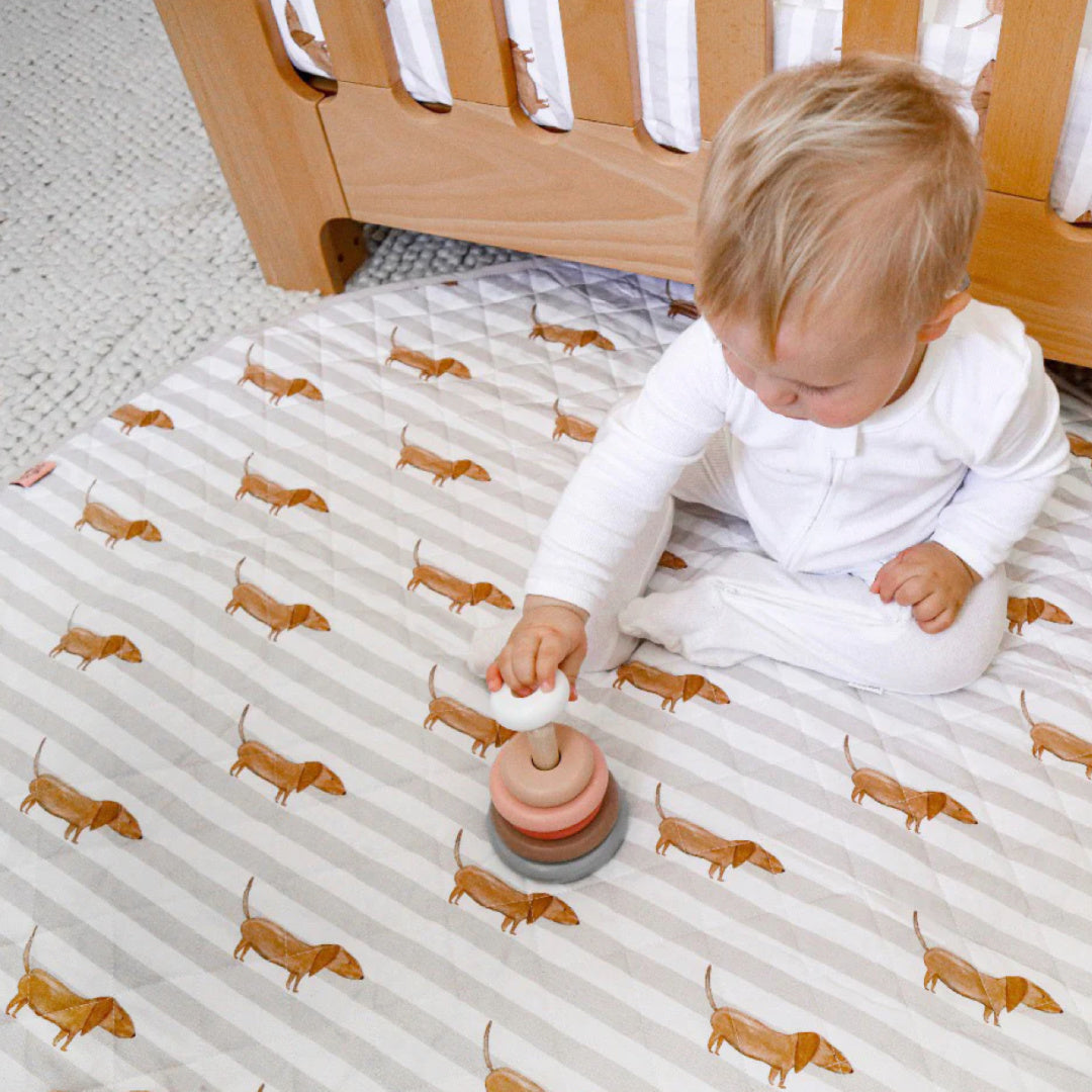 BAMBELLA DESIGNS *NEW* WATERPROOF PADDED PLAY MAT - DACHSHUND DAYS