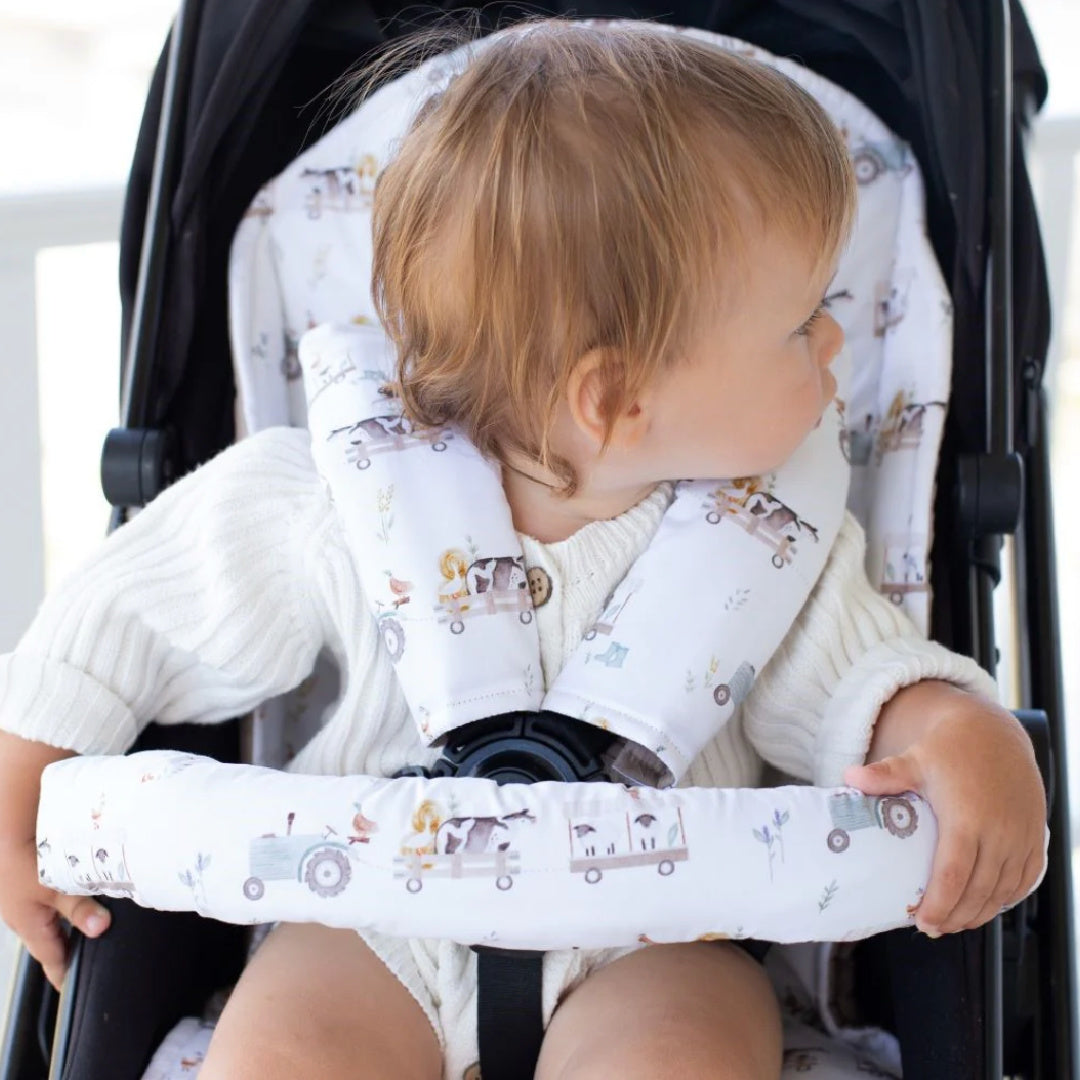 BAMBELLA DESIGNS PRAM BAR COVER - OAKWOOD FARM