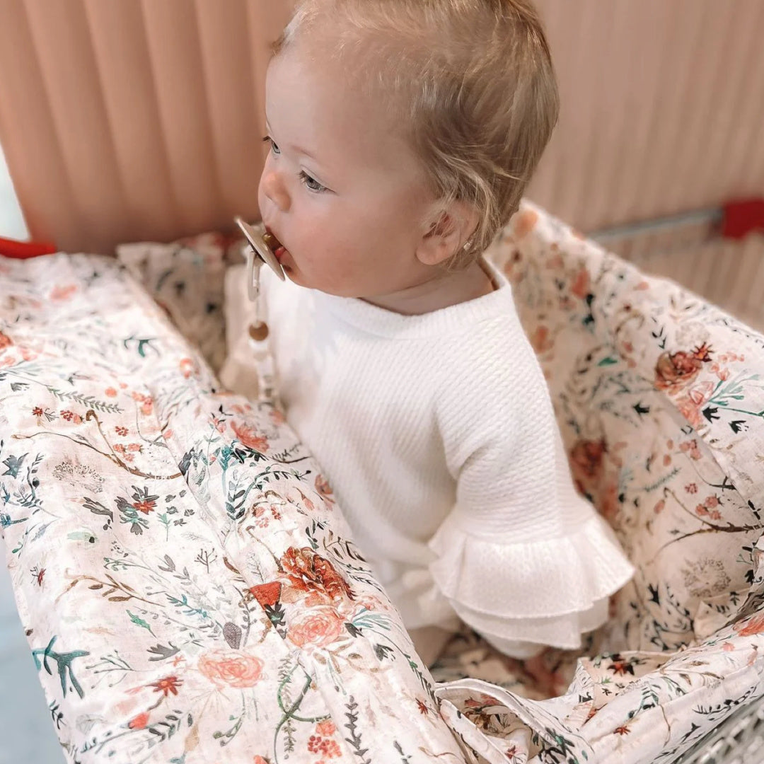 BAMBELLA DESIGNS UNIVERSAL PADDED TROLLEY LINER - WILDFLOWERS