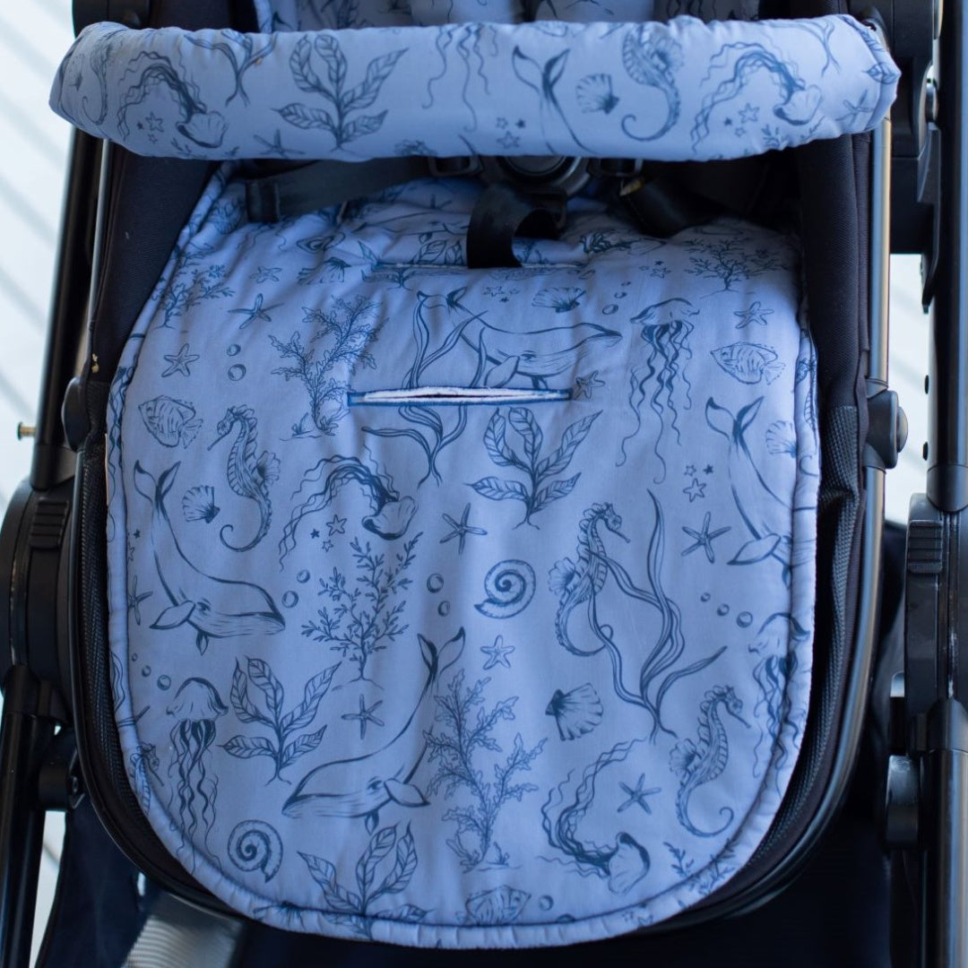 BAMBELLA DESIGNS UNIVERSAL PRAM LINER - UNDER THE SEA