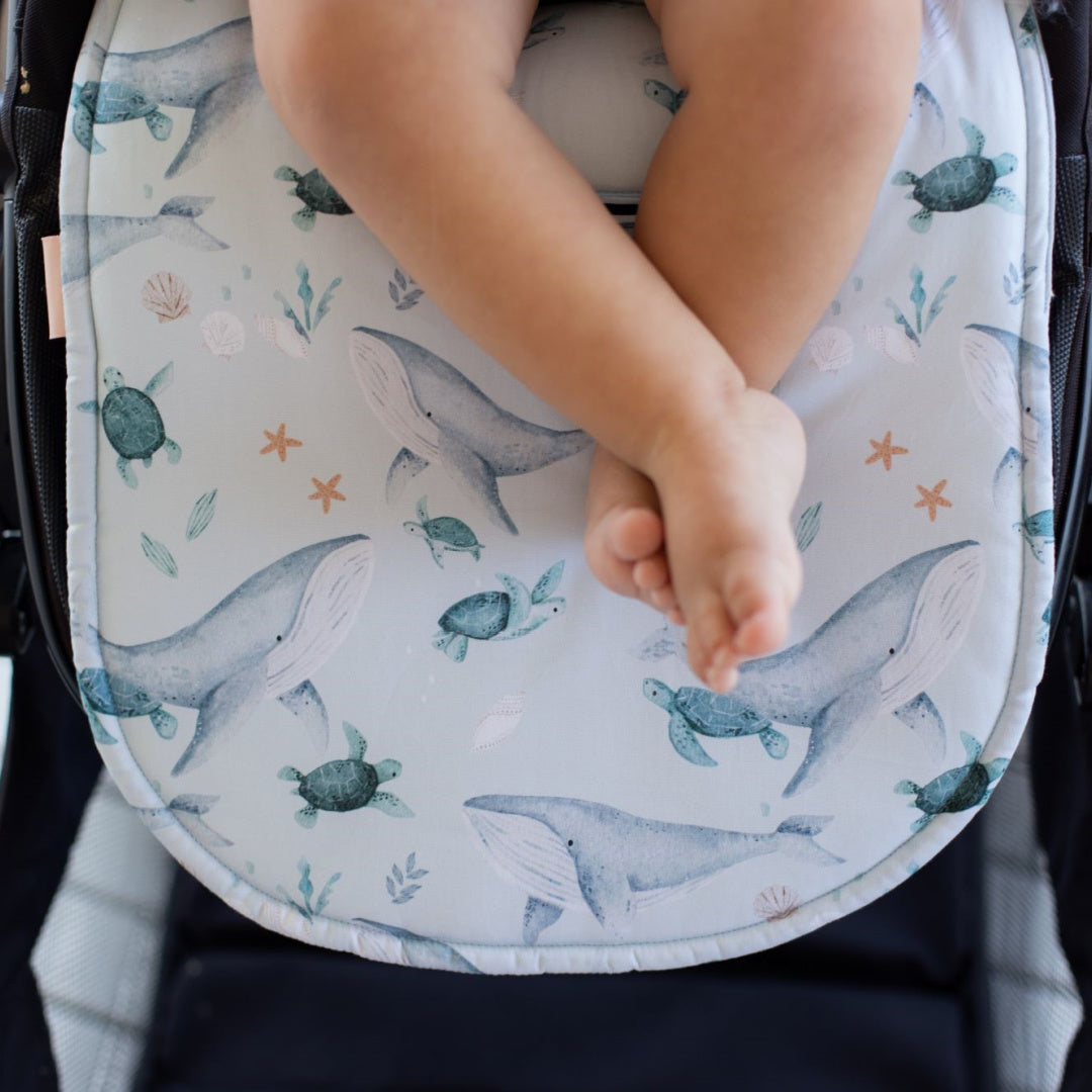 BAMBELLA DESIGNS UNIVERSAL PRAM LINER - TURTLE BAY
