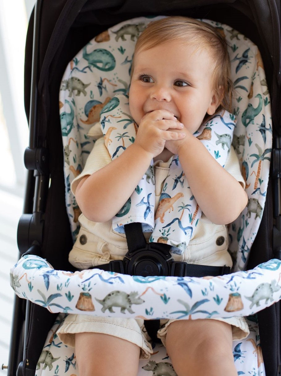 BAMBELLA DESIGNS UNIVERSAL PRAM LINER - WILD DINOSAURS