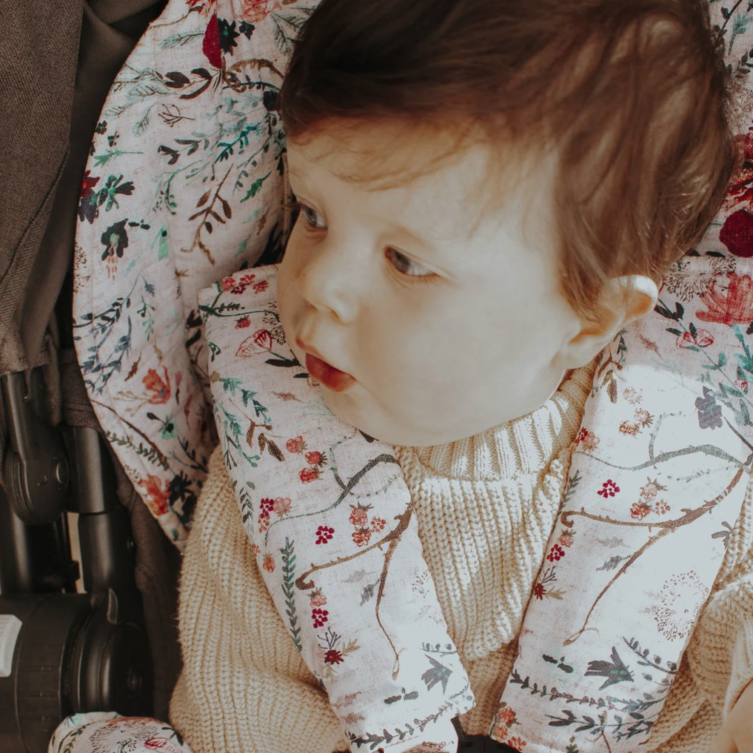 BAMBELLA DESIGNS PRAM HARNESS COVER - WILDFLOWER