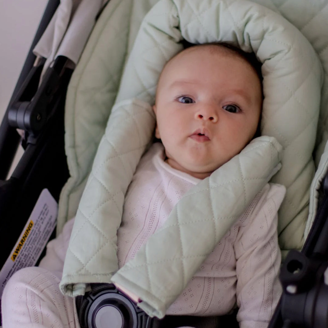 BAMBELLA DESIGNS PRAM HARNESS COVER - FERN | QUILTED