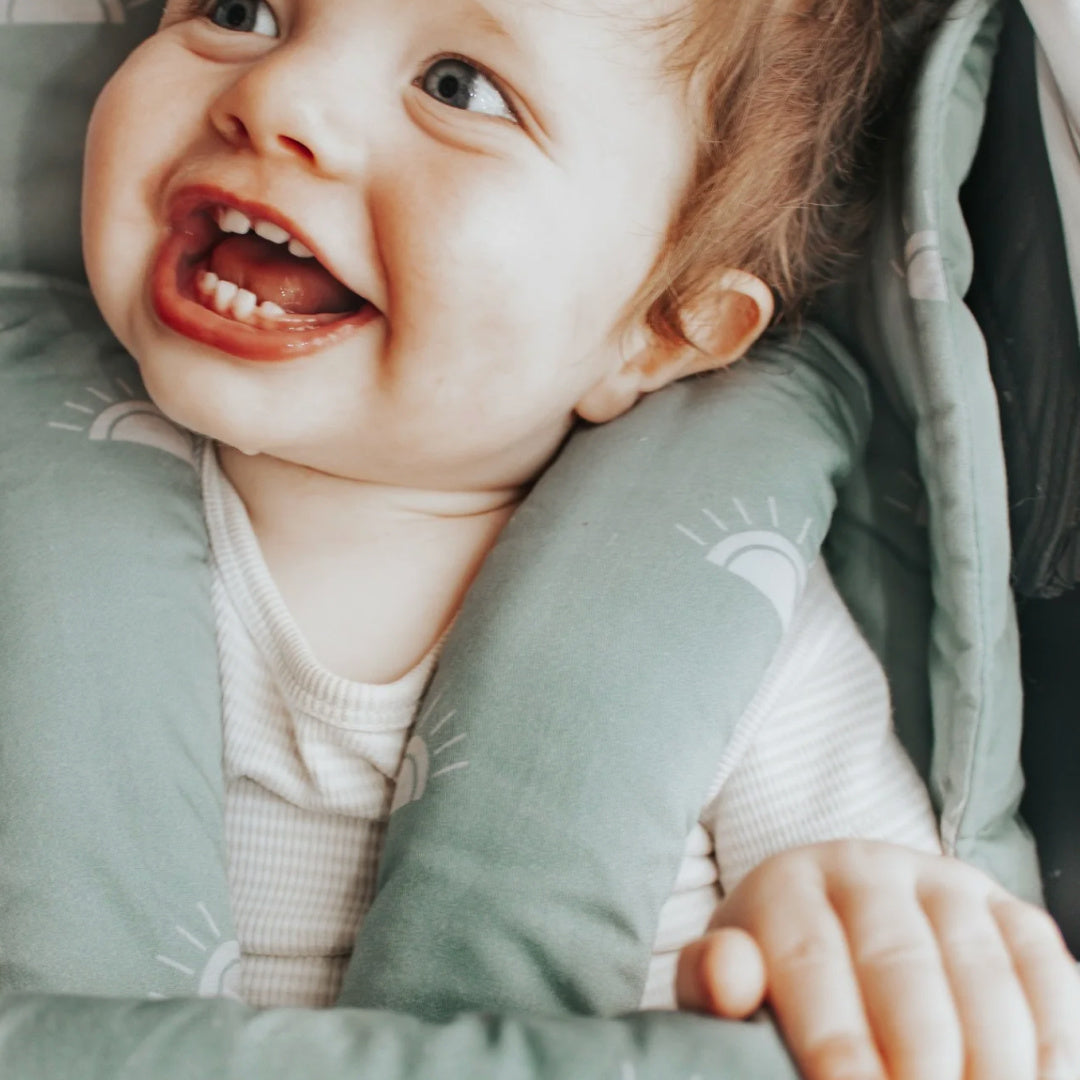 BAMBELLA DESIGNS PRAM HARNESS COVER - SAGE SUNSHINE