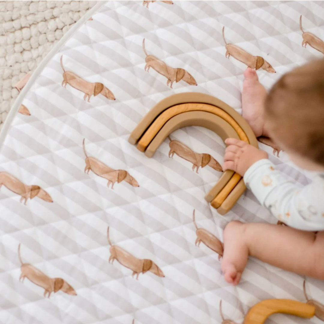 BAMBELLA DESIGNS *NEW* WATERPROOF PADDED PLAY MAT - DACHSHUND DAYS