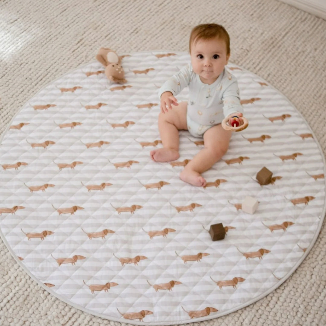 BAMBELLA DESIGNS *NEW* WATERPROOF PADDED PLAY MAT - DACHSHUND DAYS