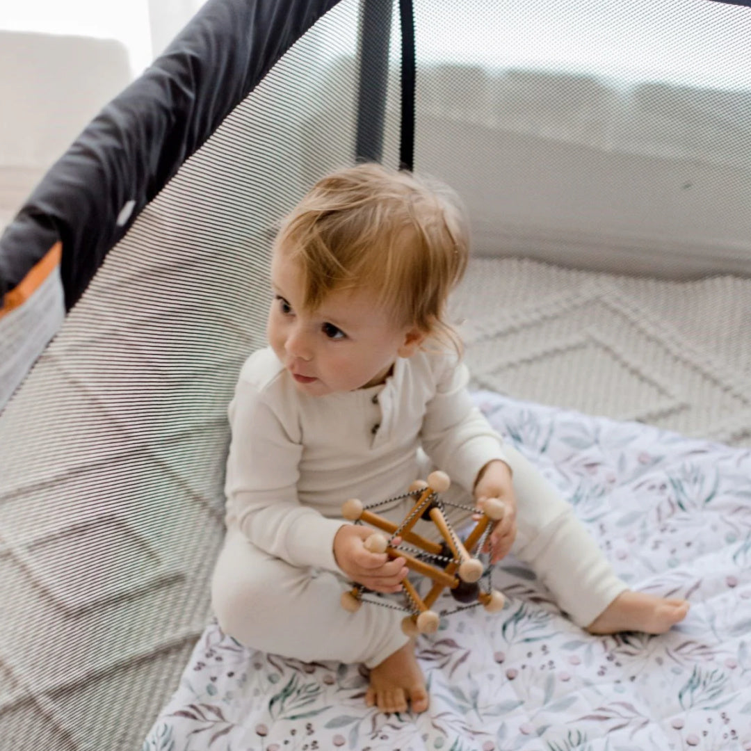 BAMBELLA DESIGNS WATERPROOF PORTACOT/TRAVEL COT FITTED SHEET - BOTANICAL