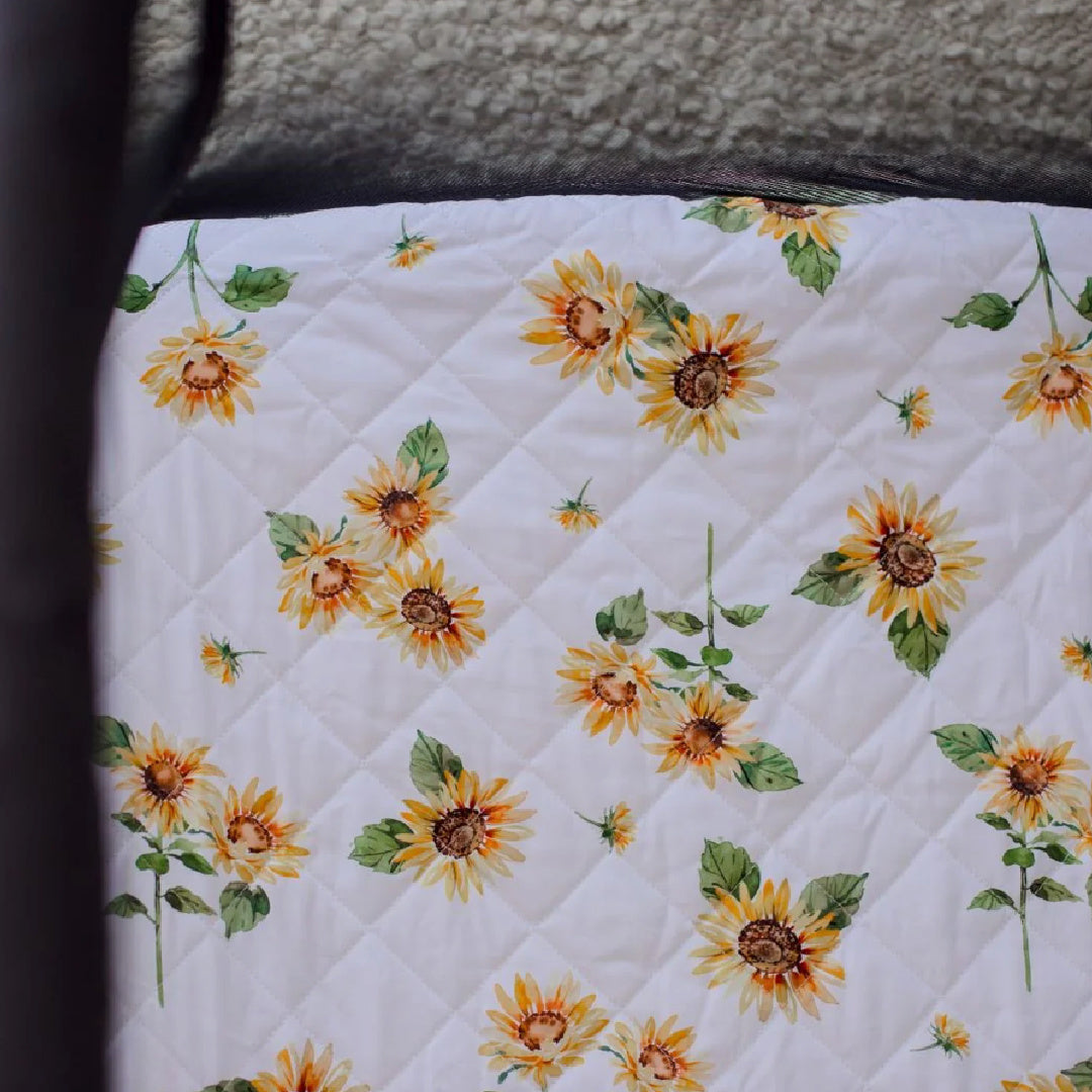 BAMBELLA DESIGNS WATERPROOF PORTACOT/TRAVEL COT FITTED SHEET - SUNNY DAYS