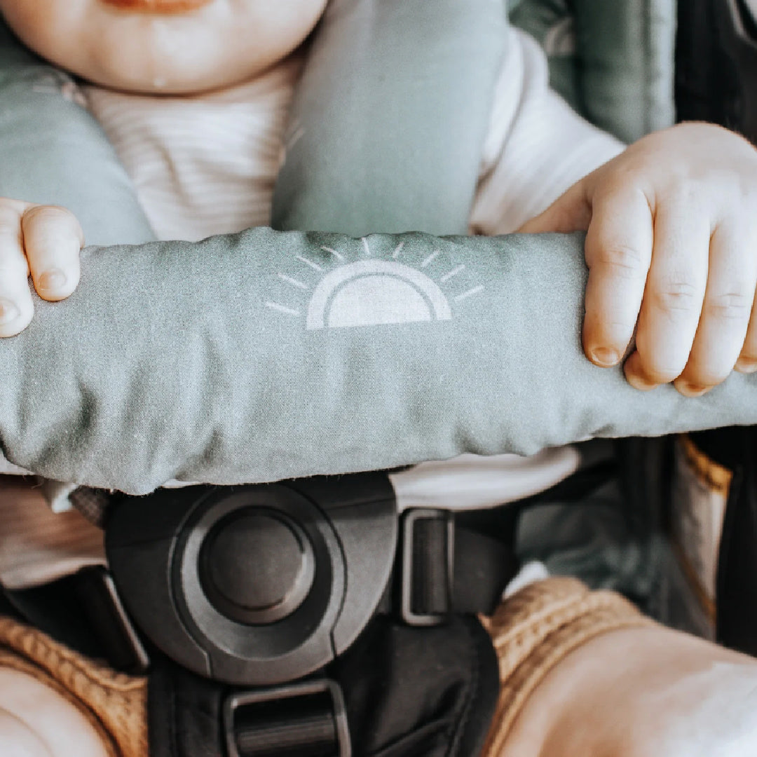 BAMBELLA DESIGNS PRAM BAR COVER - SAGE SUNSHINE