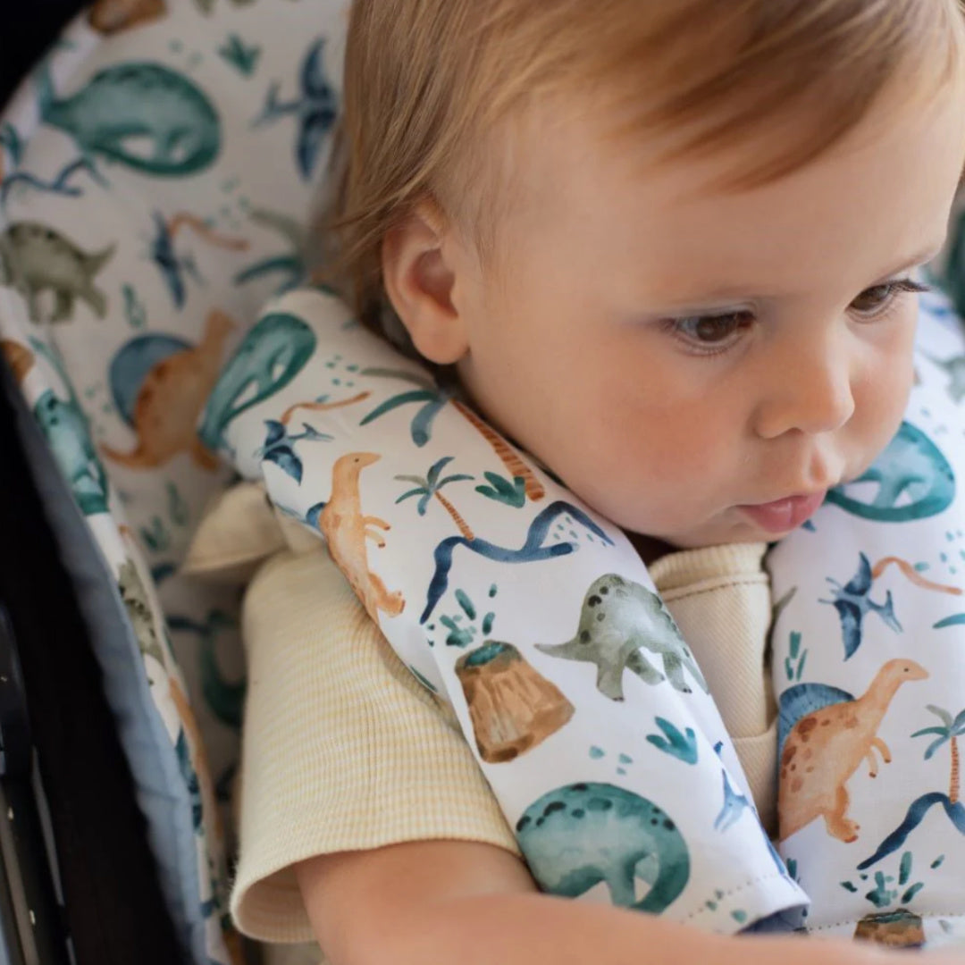 BAMBELLA DESIGNS PRAM HARNESS COVER - WILD DINOSAURS