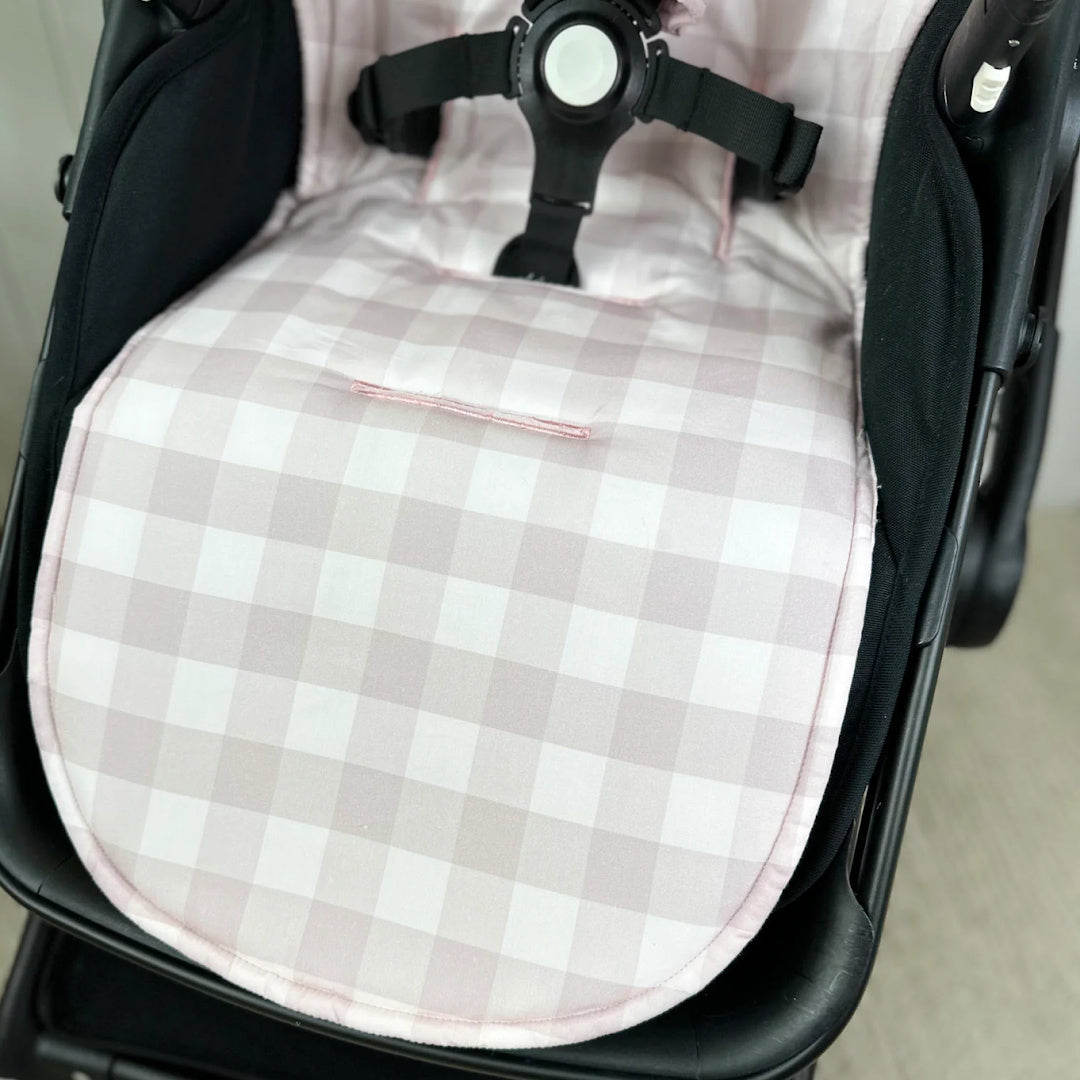BAMBELLA DESIGNS UNIVERSAL PRAM LINER - BLUSH GINGHAM
