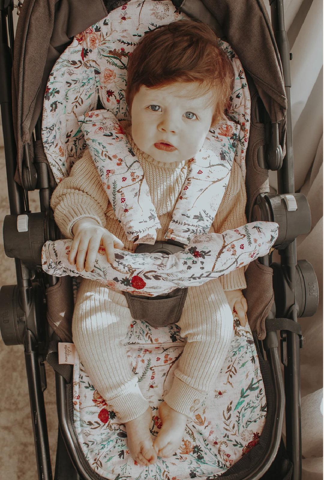 BAMBELLA DESIGNS PRAM HARNESS COVER - WILDFLOWER