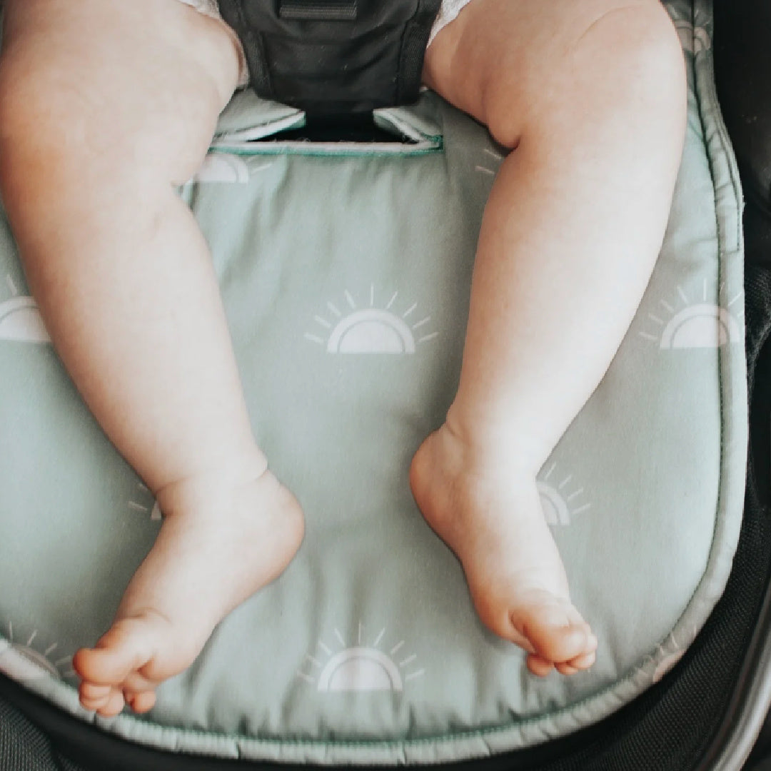 BAMBELLA DESIGNS UNIVERSAL PRAM LINER - SAGE SUNSHINE