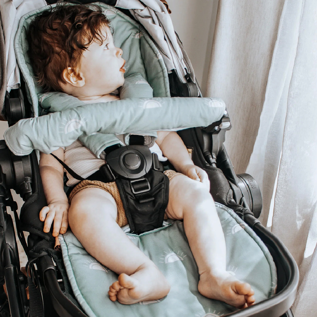 BAMBELLA DESIGNS UNIVERSAL PRAM LINER - SAGE SUNSHINE