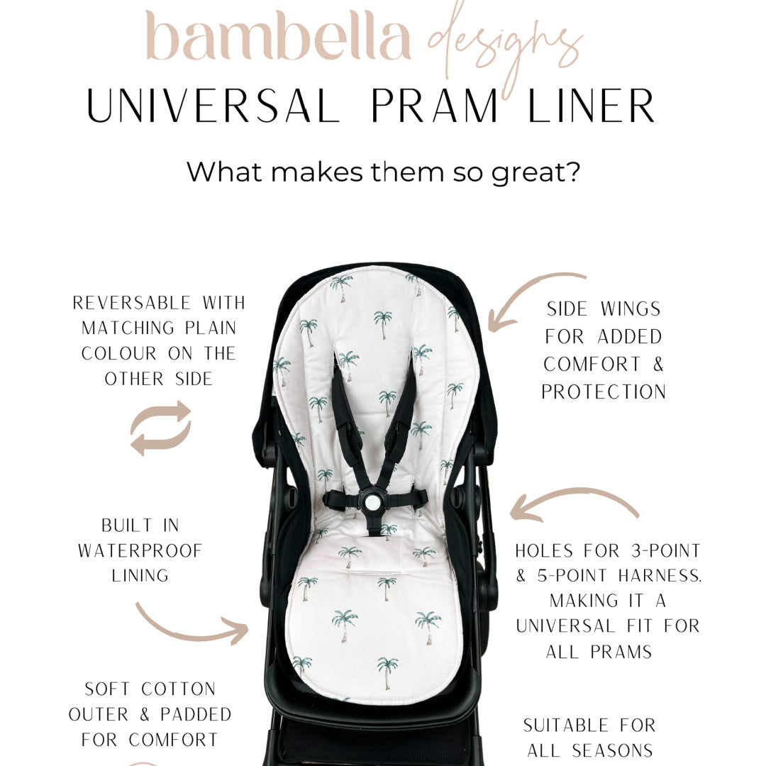 BAMBELLA DESIGNS UNIVERSAL PRAM LINER - WILDFLOWERS