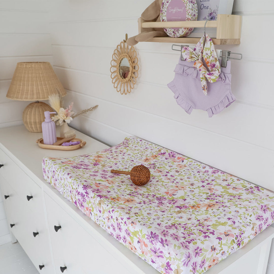 SNUGGLE HUNNY ORGANIC FITTED BASSINET SHEET / CHANGE PAD COVER - ISLA