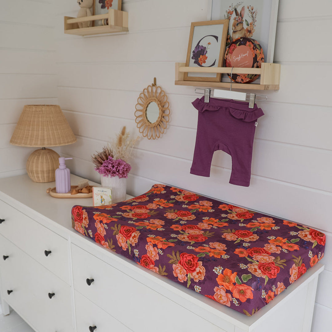 SNUGGLE HUNNY ORGANIC FITTED BASSINET SHEET / CHANGE PAD COVER - SIENNA