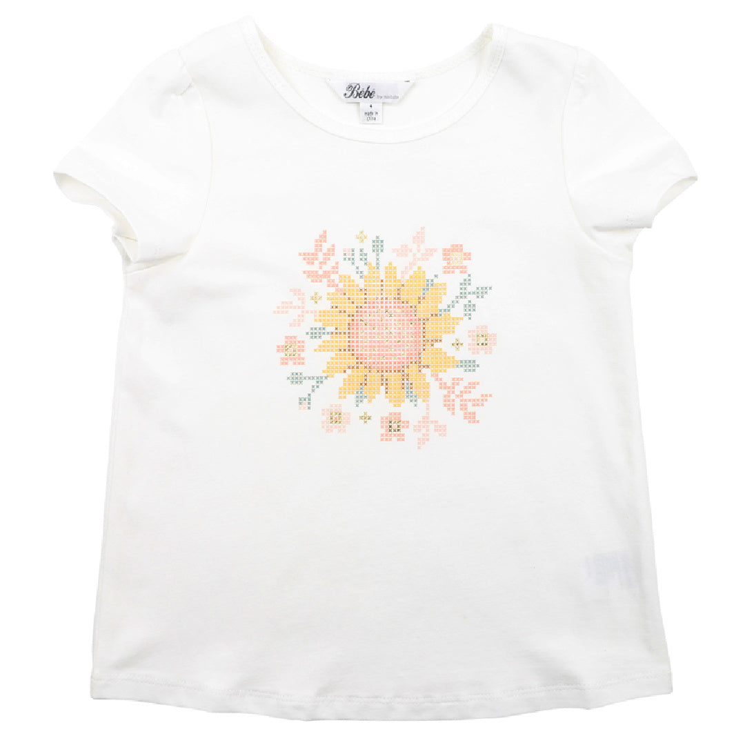 BEBE ABBY SUNFLOWER TEE