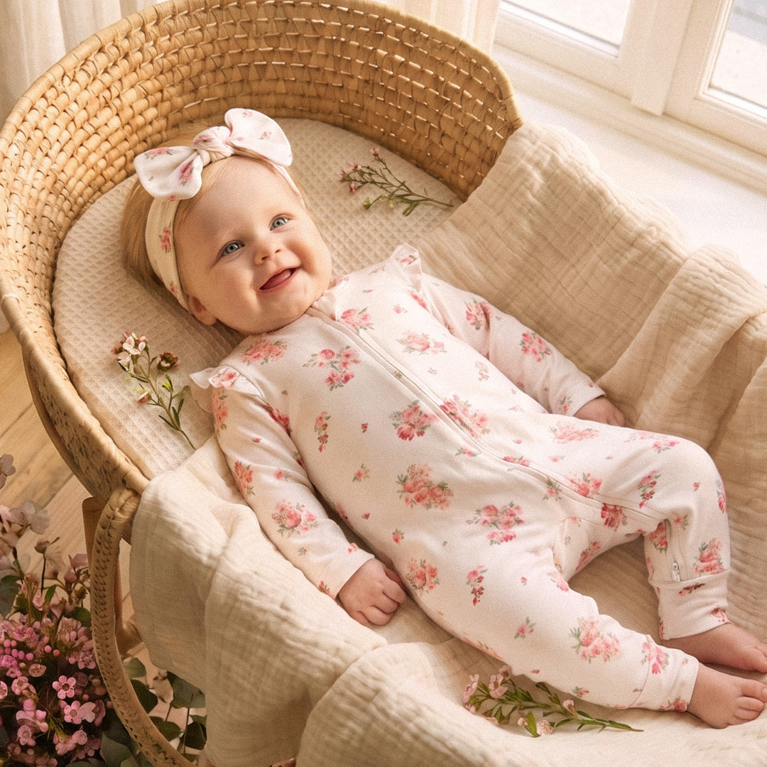 BEBE CHELSEA ORGANIC LS ZIPSUIT