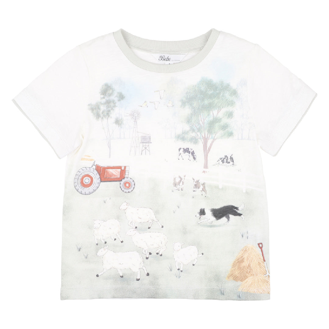 BEBE BOYS CHESTER FARM TEE