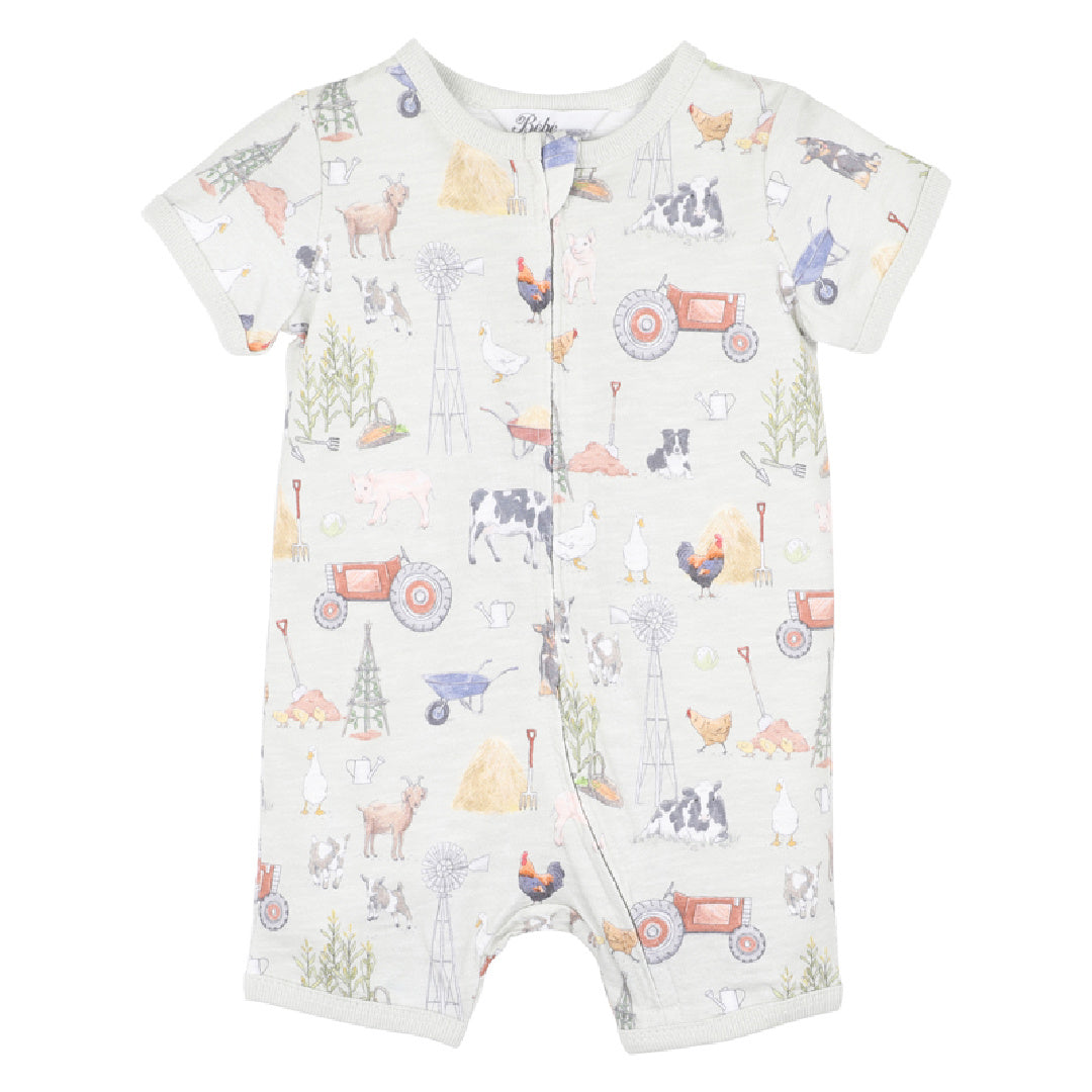 BEBE CHESTER PRINT ROMPER