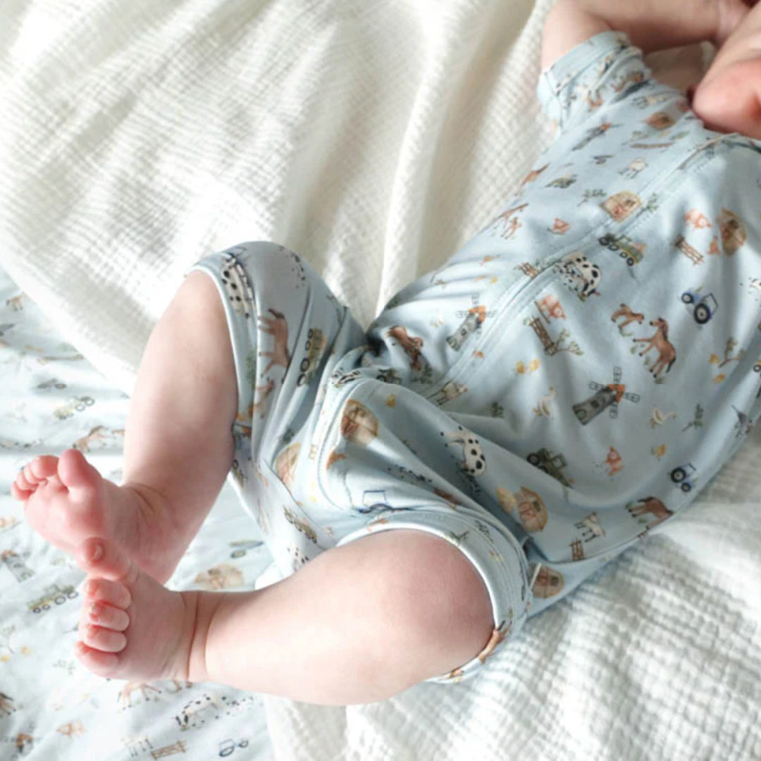 BEBE FARM ECOCOSY SS ZIPSUIT