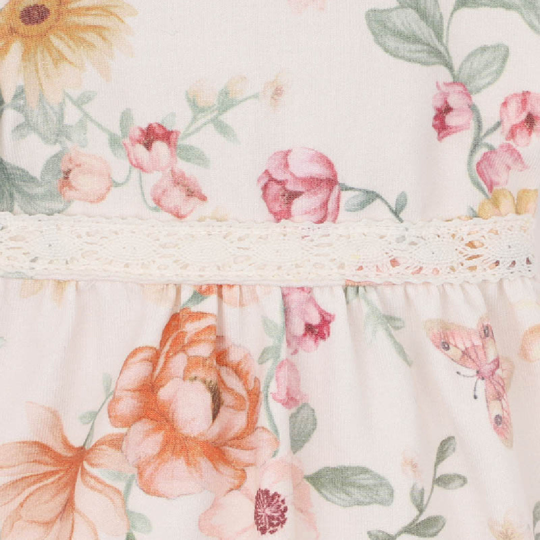 BEBE EMMY PRINT ORGANIC DRESS