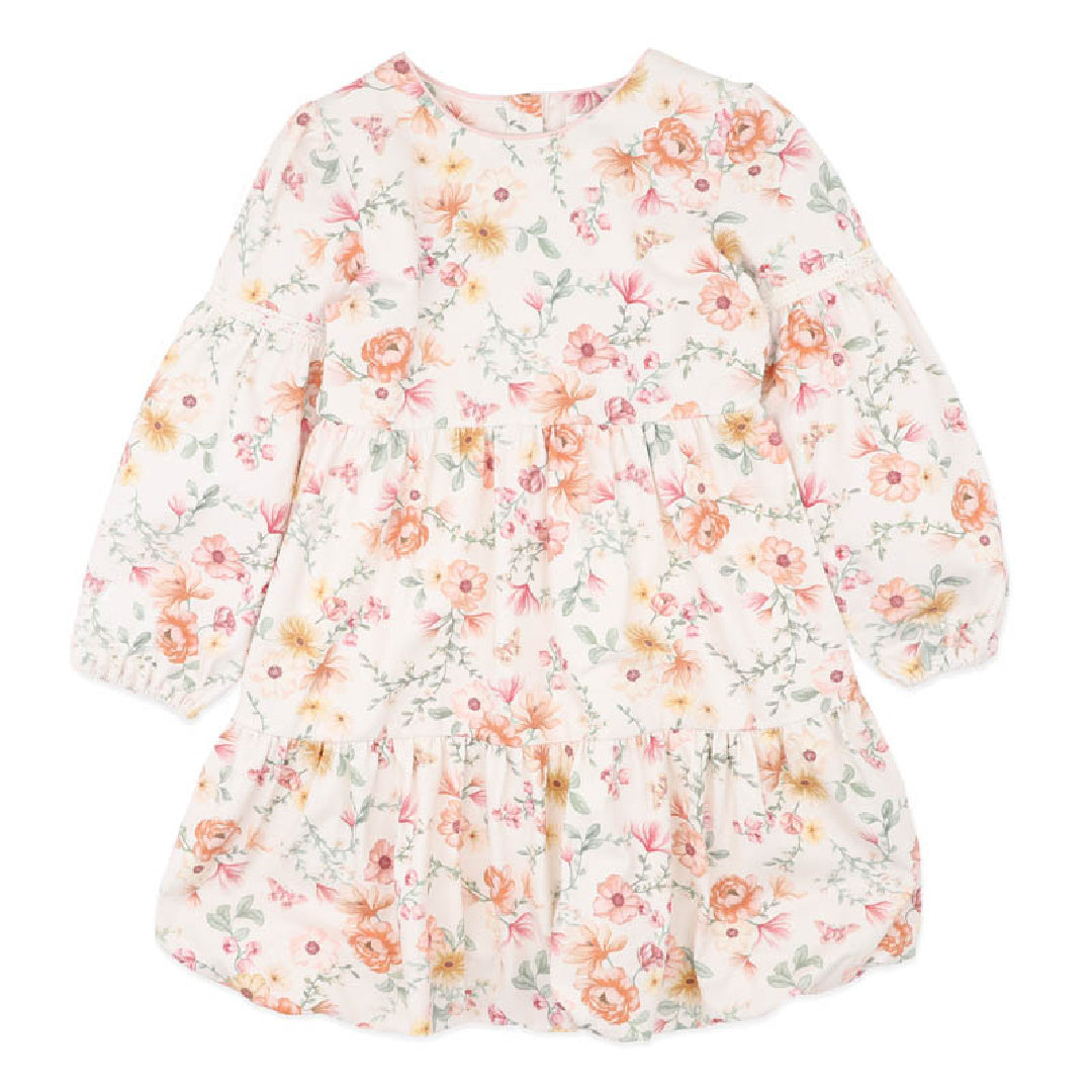 BEBE EMMY PRINT ORGANIC DRESS