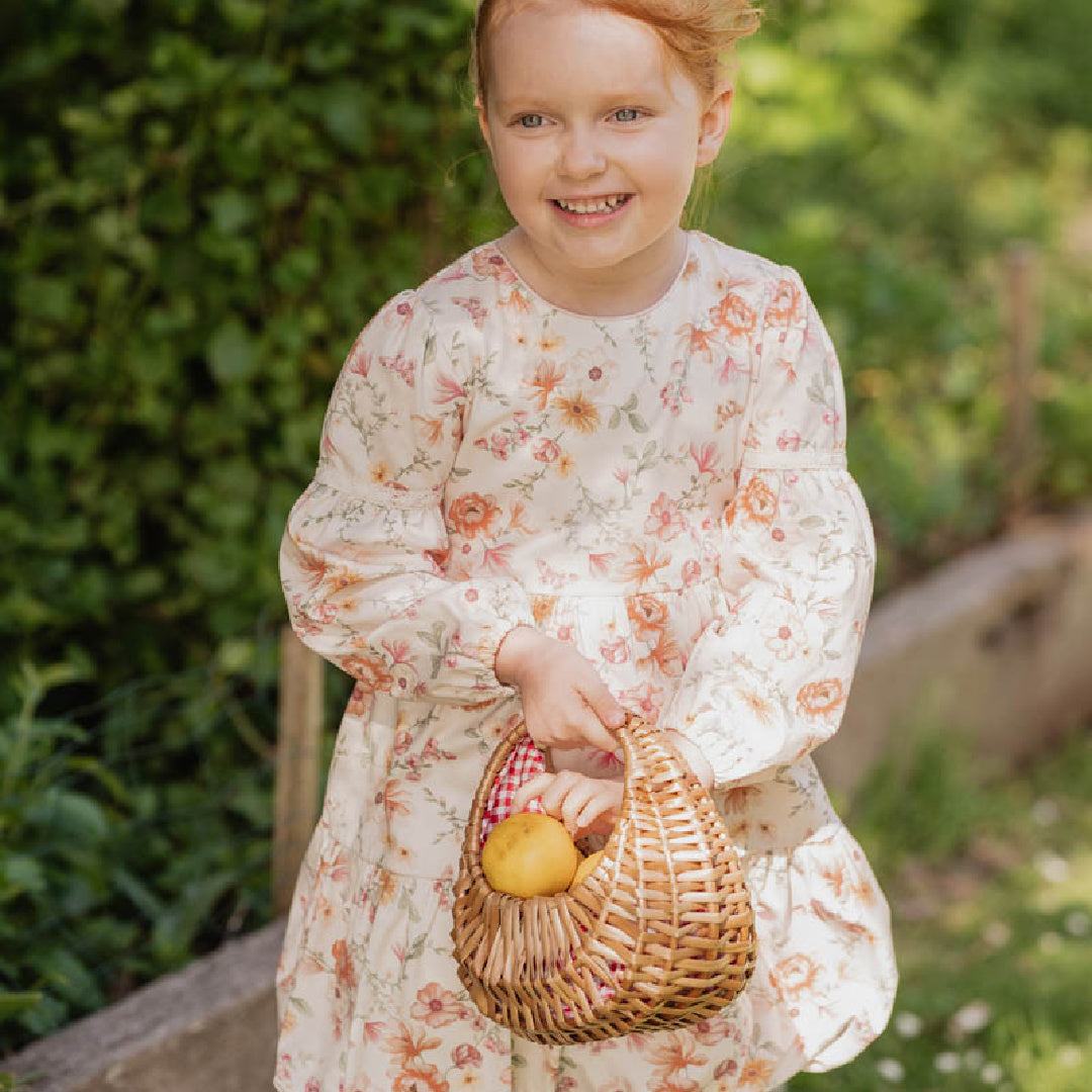 BEBE EMMY PRINT ORGANIC DRESS