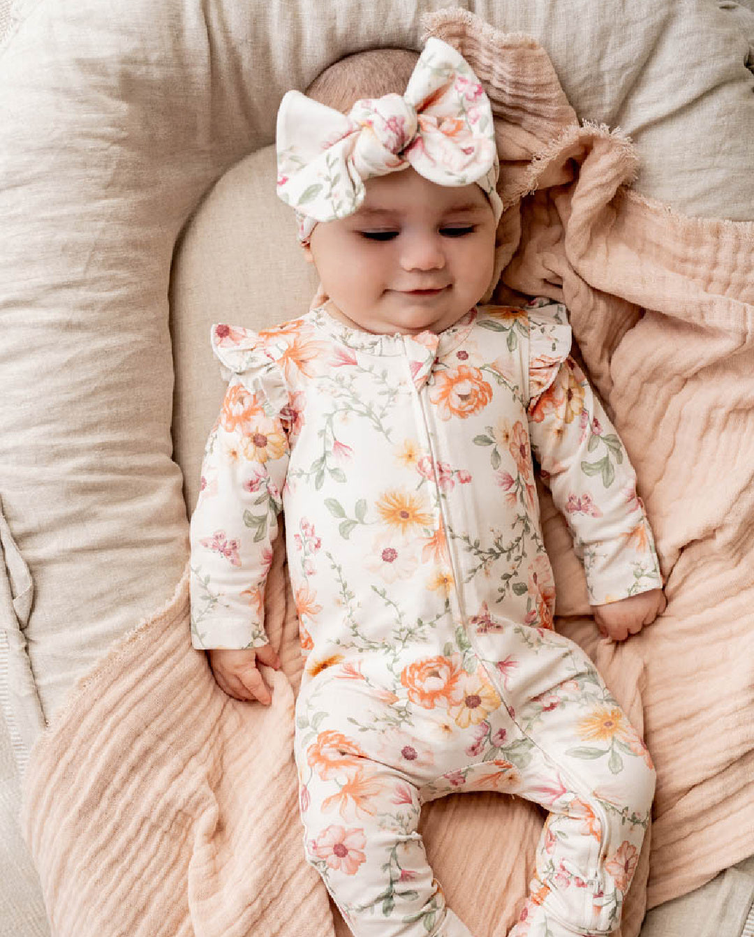 BEBE EMMY ORGANIC LS ZIPSUIT