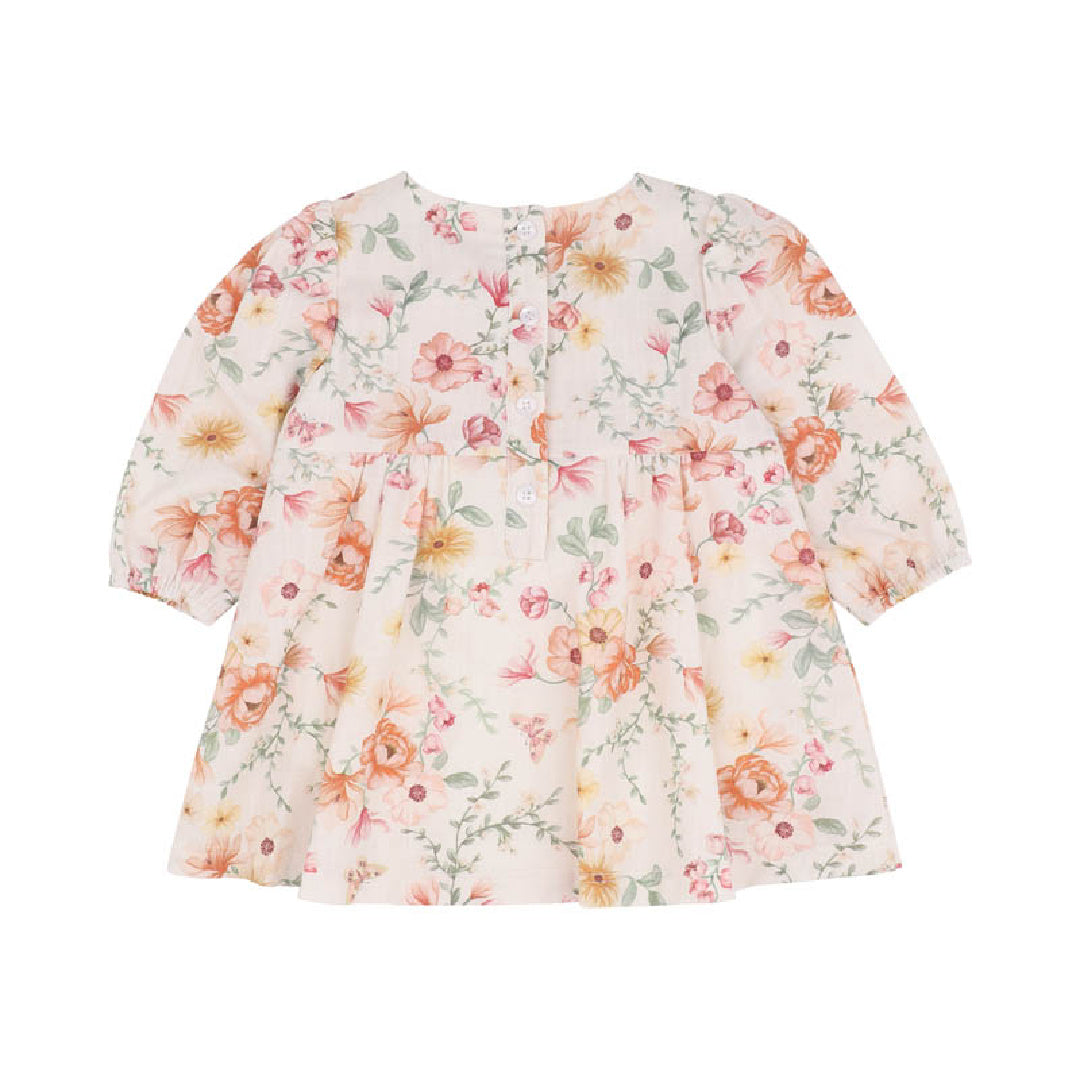 BEBE EMMY ORGANIC OVERLAY DRESS