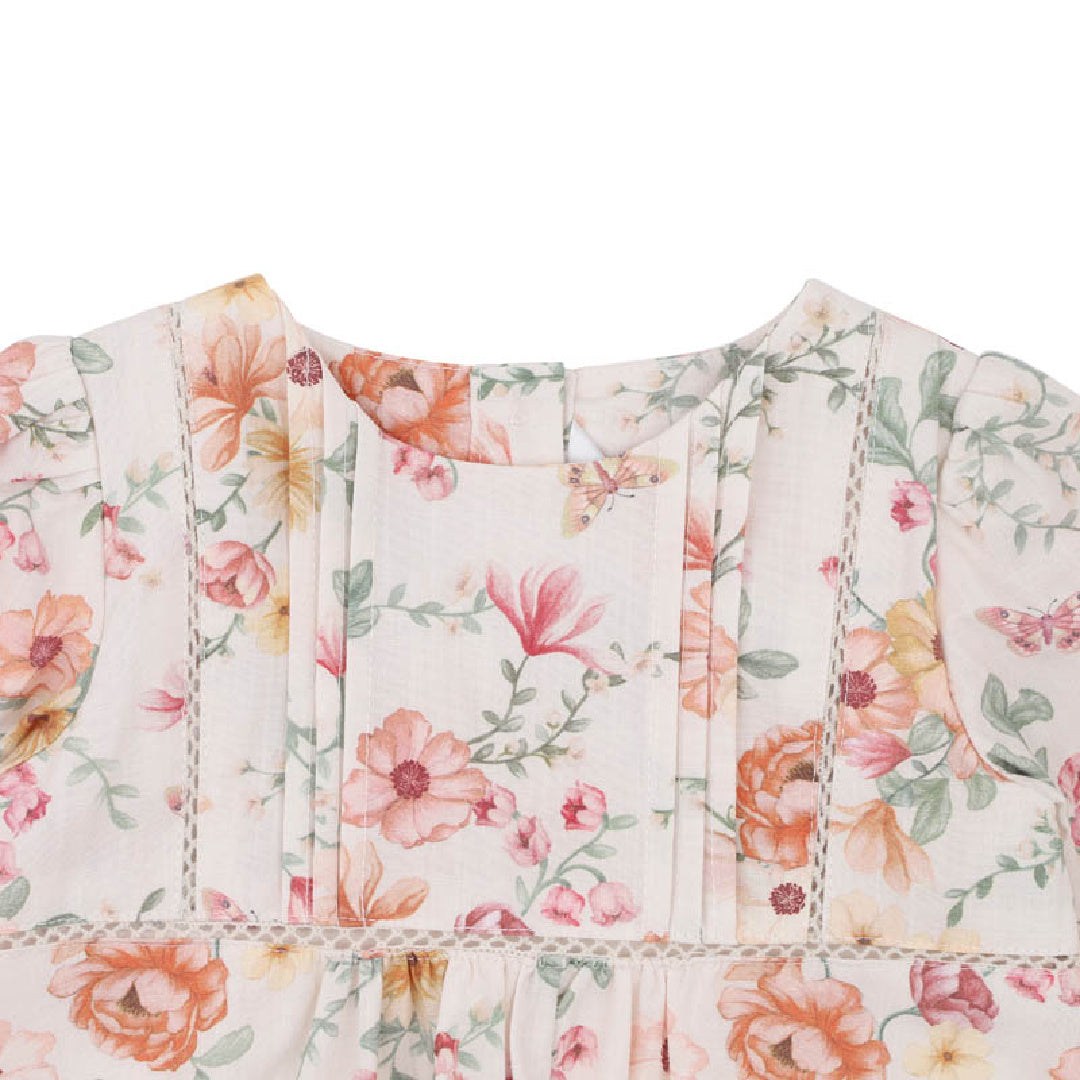 BEBE EMMY ORGANIC OVERLAY DRESS