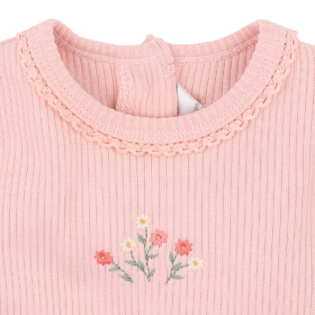 BEBE EMMY LS RIB BODYSUIT (DUSTY ROSE)