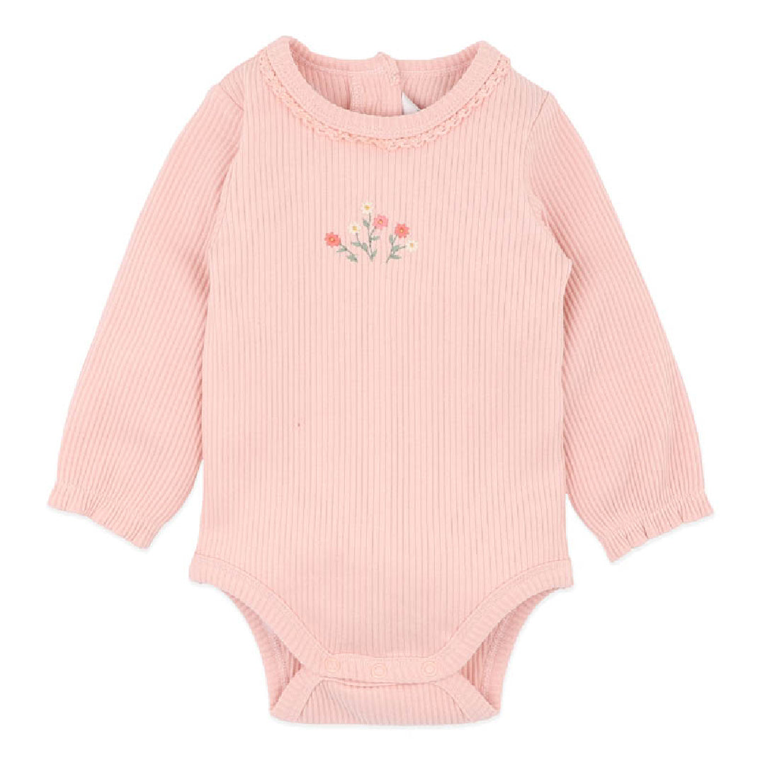 BEBE EMMY LS RIB BODYSUIT (DUSTY ROSE)