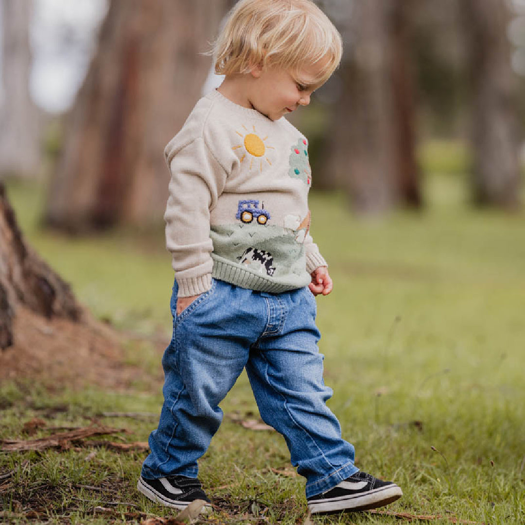 BEBE HUNTER DENIM PULL ON JEANS