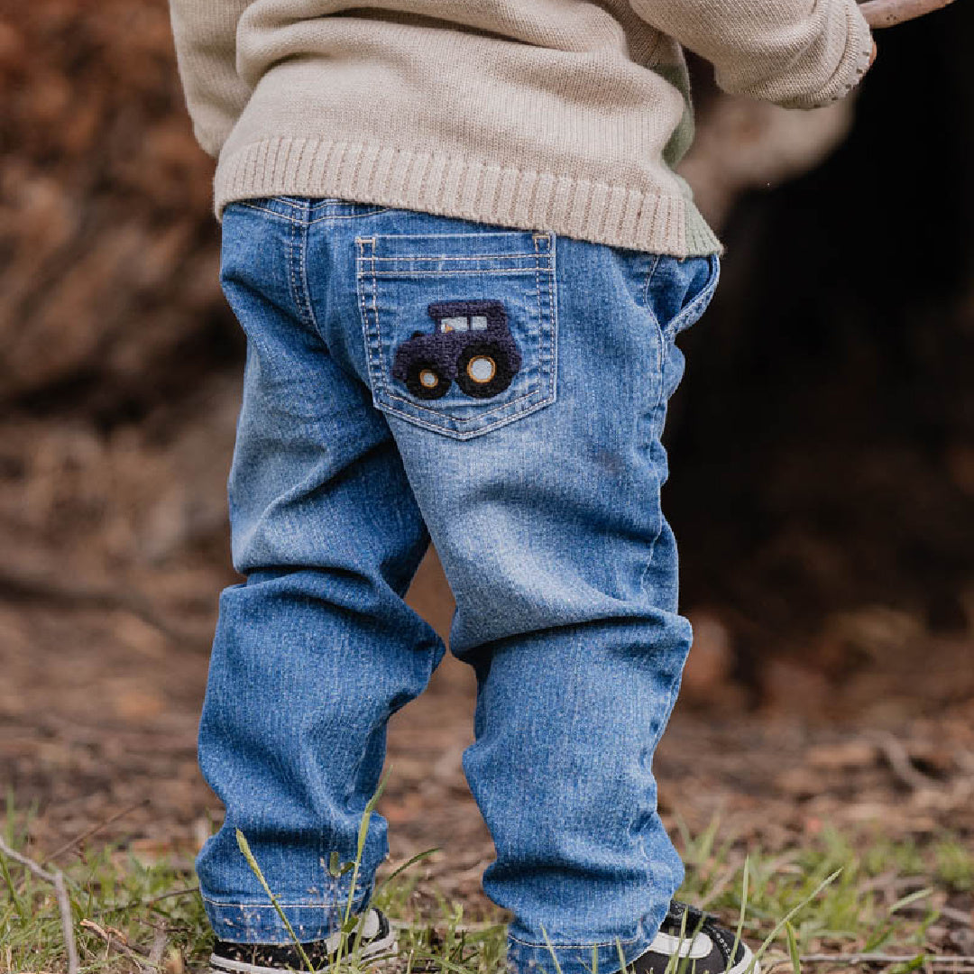 BEBE HUNTER DENIM PULL ON JEANS