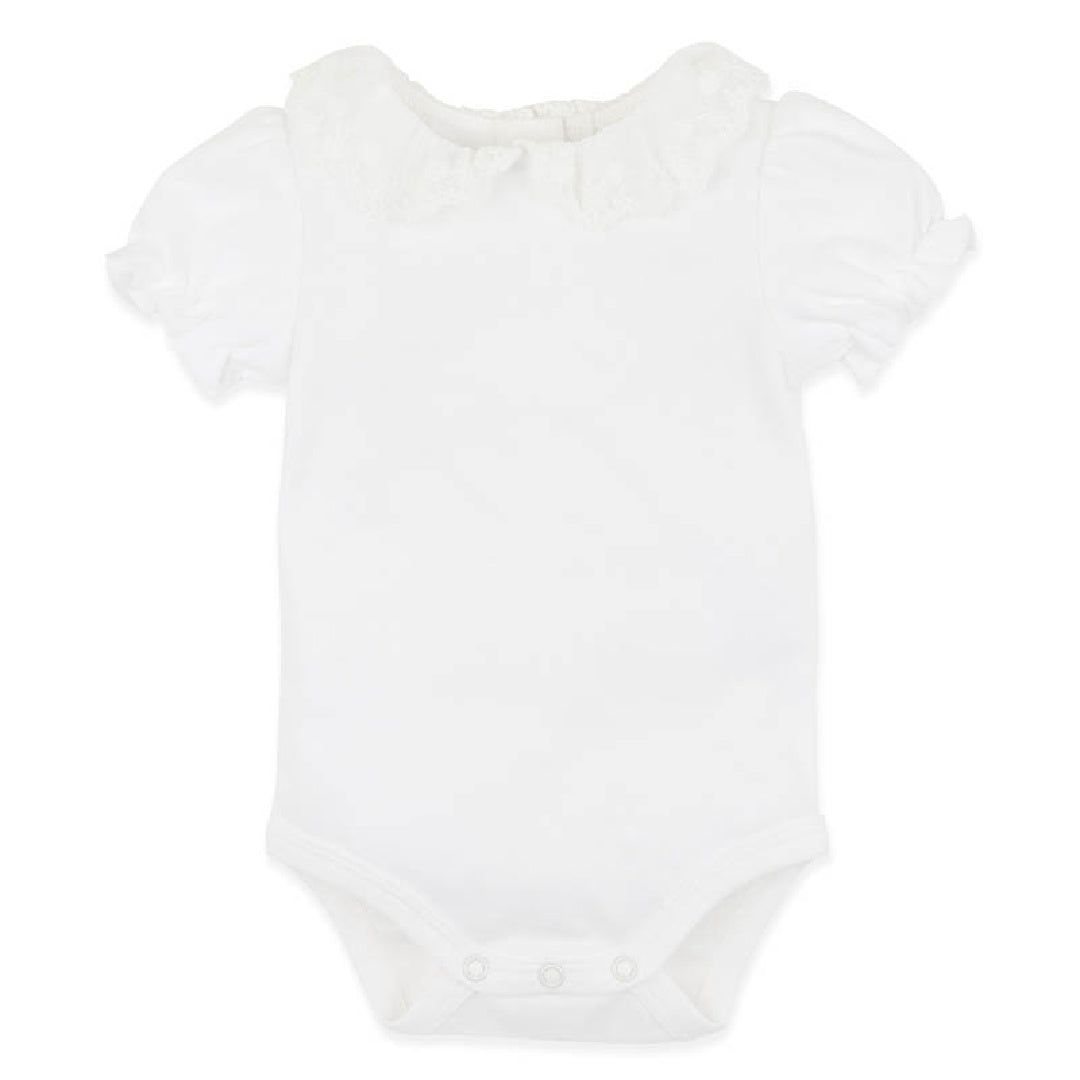 BEBE LACE COLLAR ORGANIC BODYSUIT