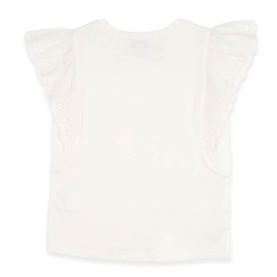 BEBE SNOW BROIDERY TEE