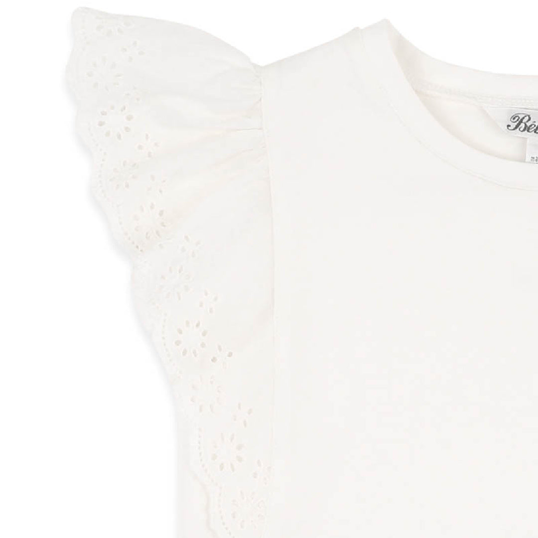 BEBE SNOW BROIDERY TEE