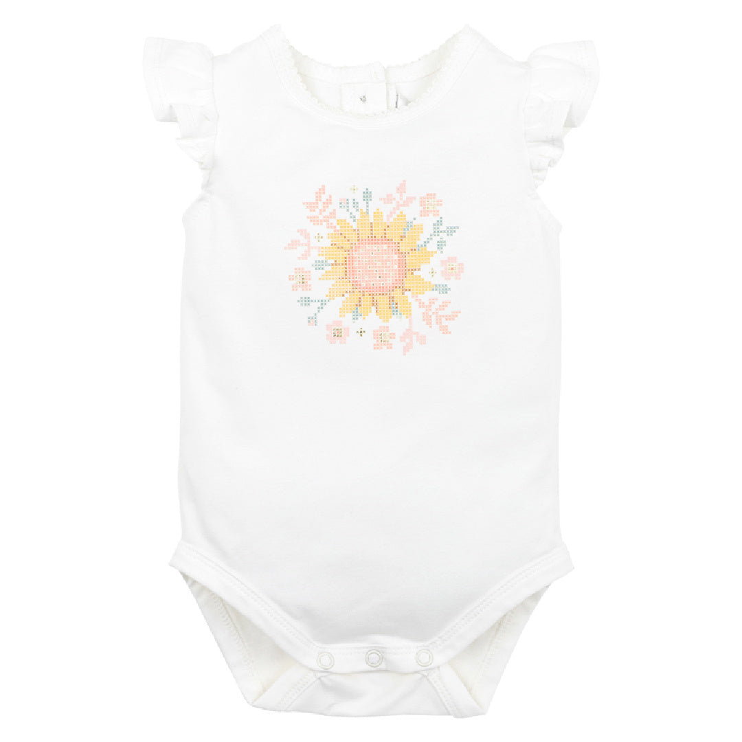 BEBE ABBY SUNFLOWER BODYSUIT