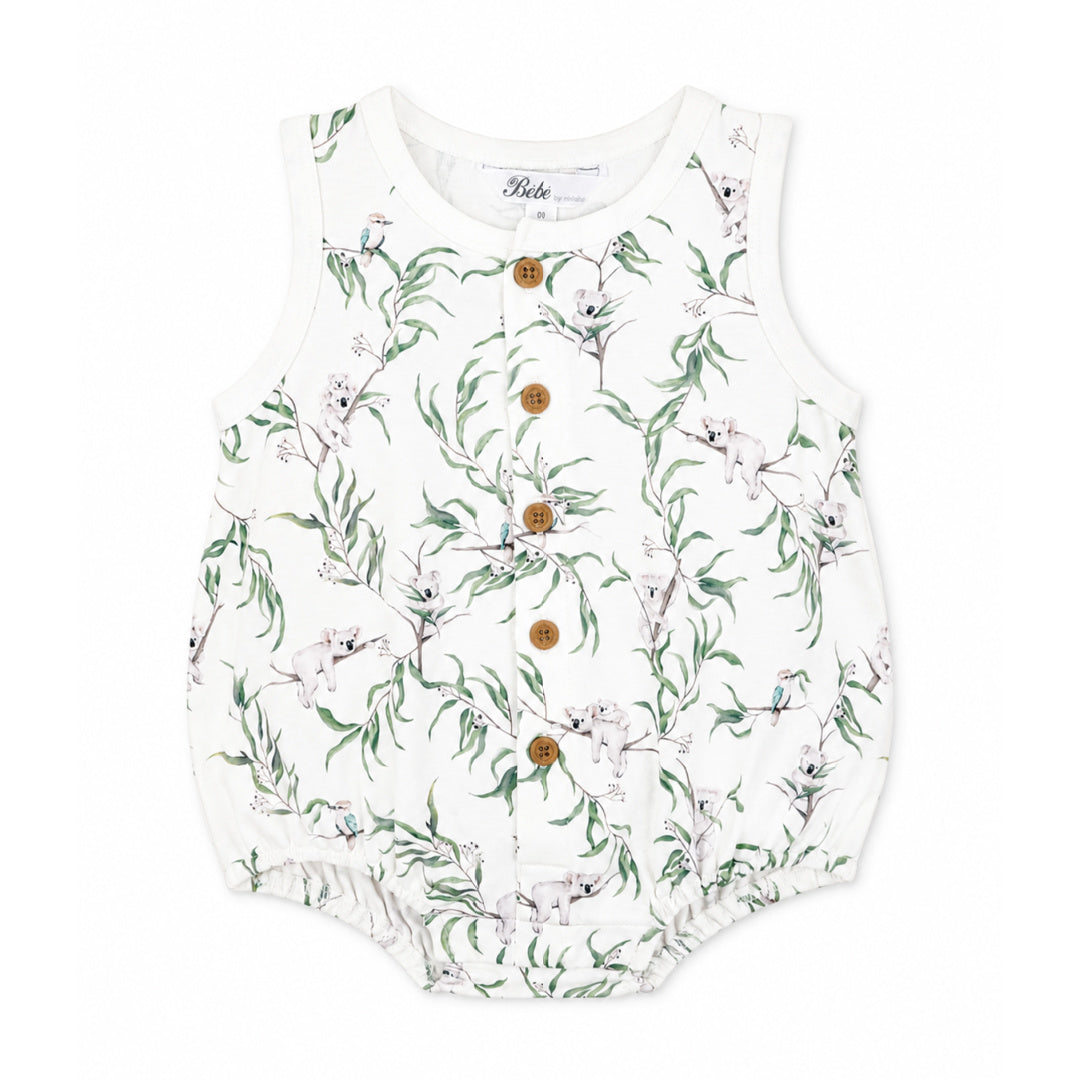BEBE TAYLOR ORGANIC BUTTON FRONT BODYSUIT