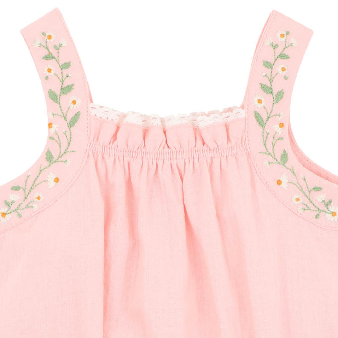 BEBE TESS EMBROIDERED STRAP BODYSUIT