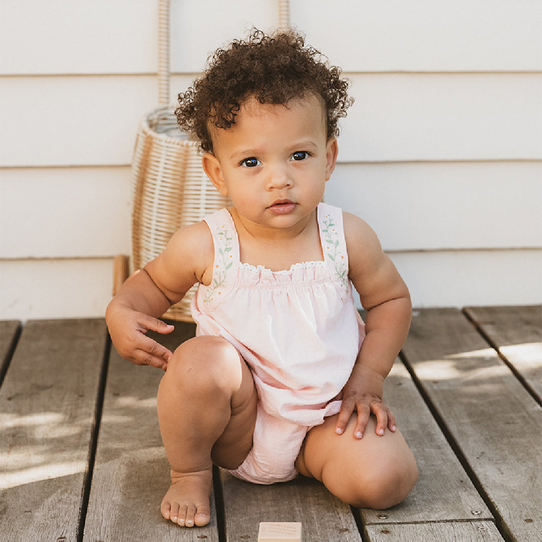 BEBE TESS EMBROIDERED STRAP BODYSUIT