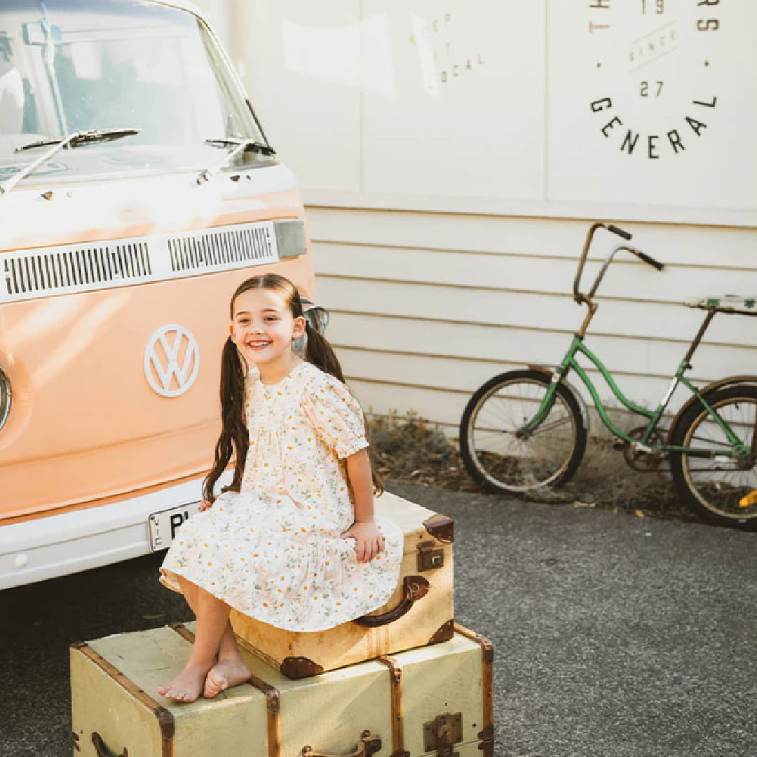 BEBE TESS PRINT DRESS