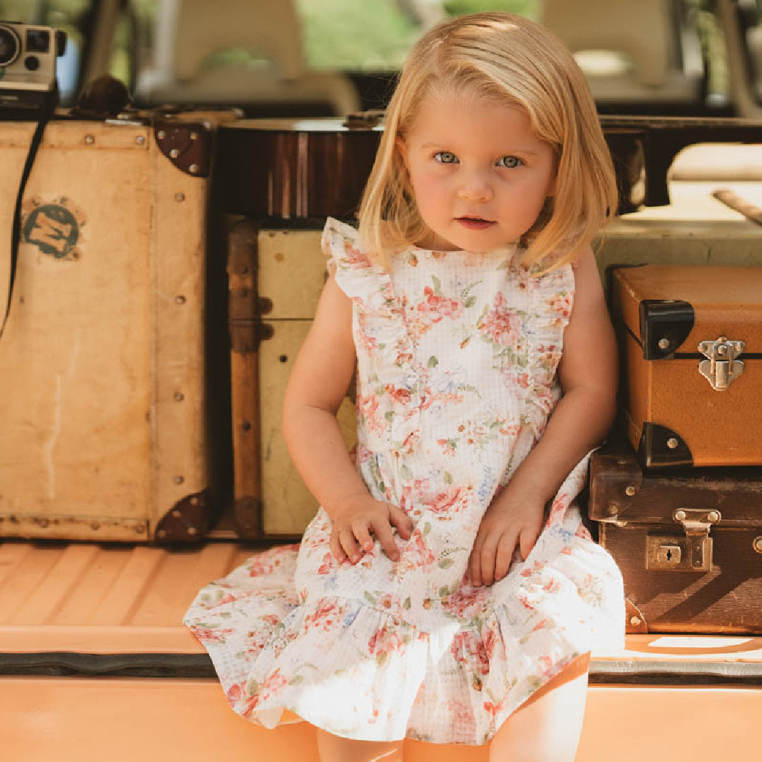 BEBE ANYA BLOOM PRINT DRESS