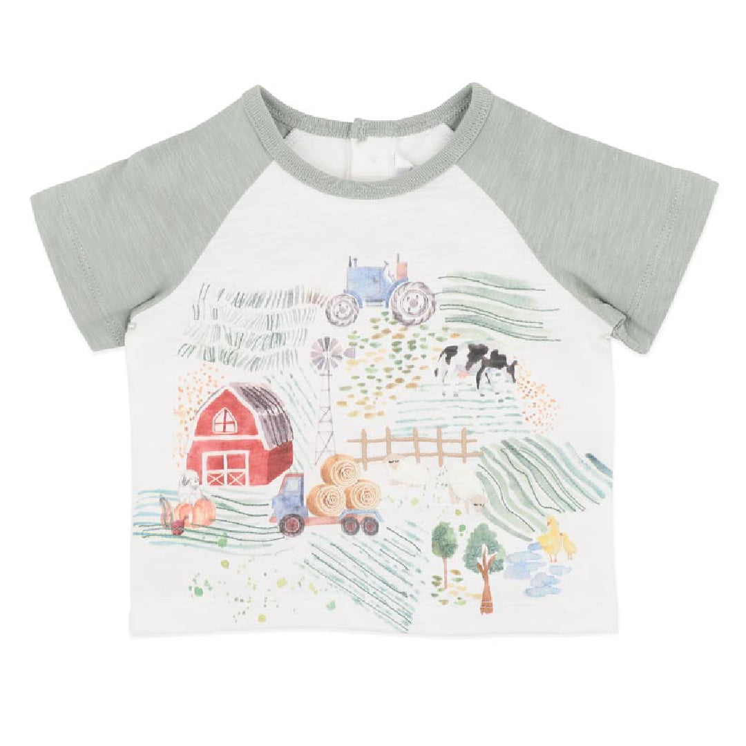BEBE CLAYTON FARM SCENE TEE
