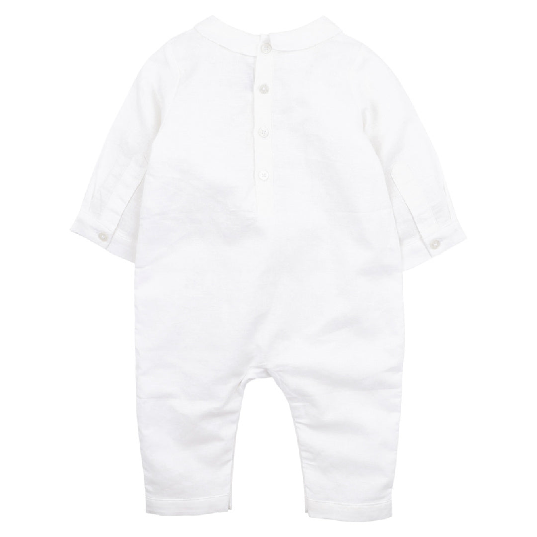 BEBE LIAM LINEN BLEND ROMPER